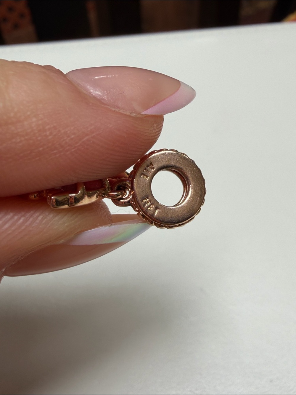 Pandora Rose Gold Flamingo Charm with Pink Crystal Accent - Picture 5 of 5